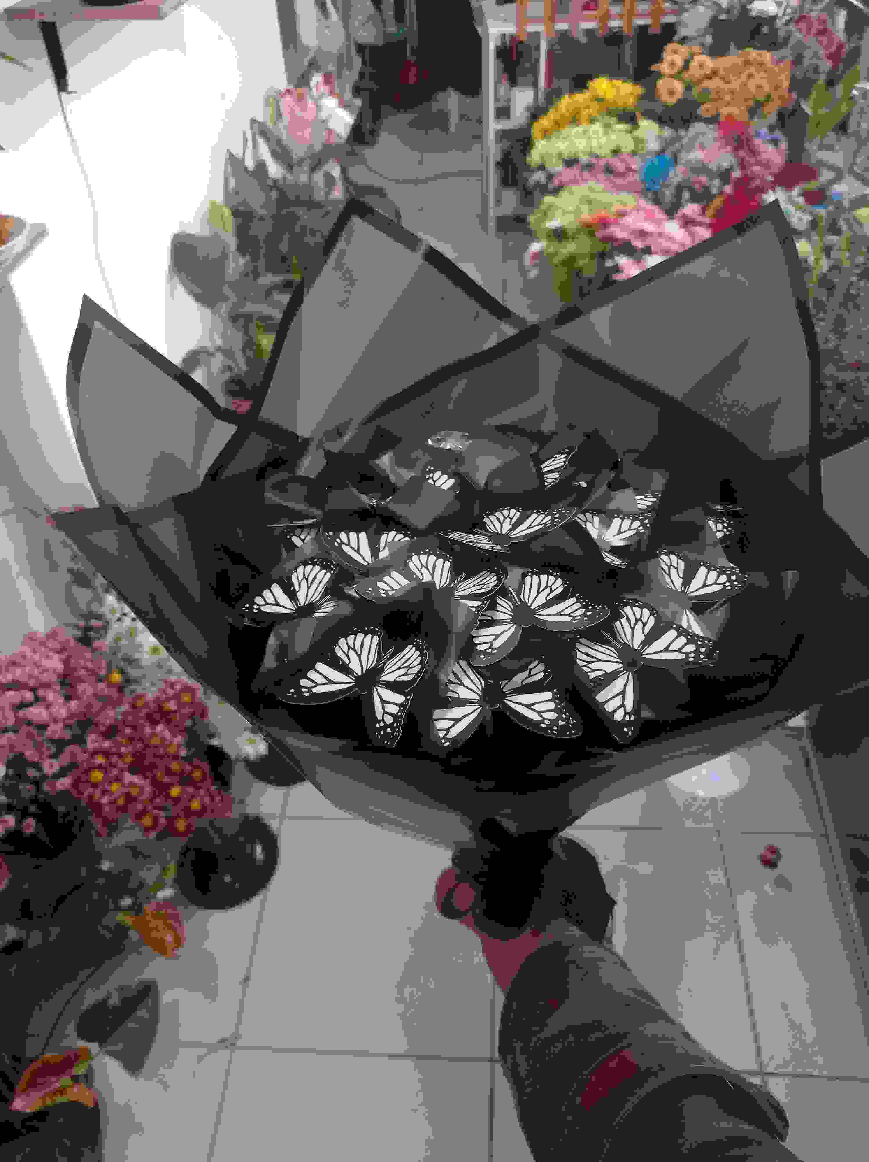 Kelebek buket led ışıklı  - Görsel 2