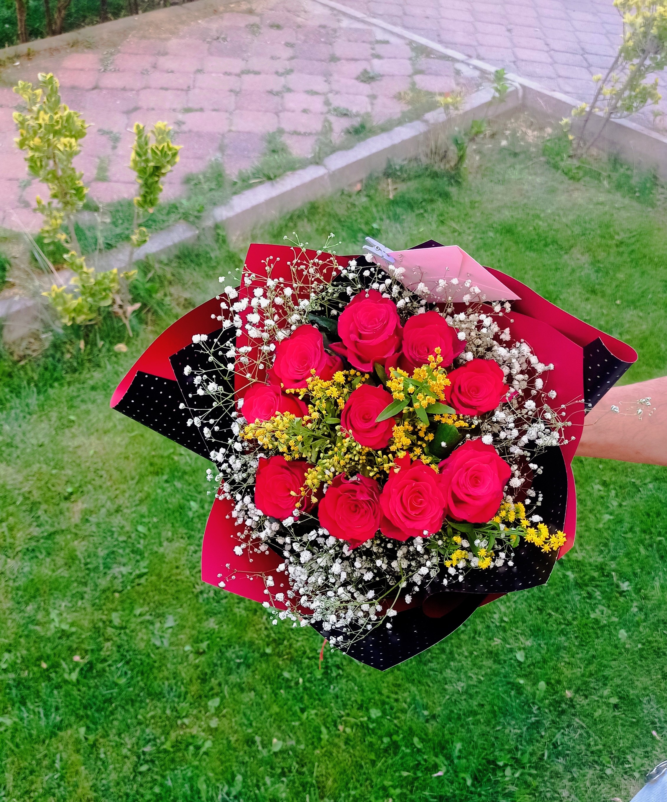 10 adet kırmızı gül 