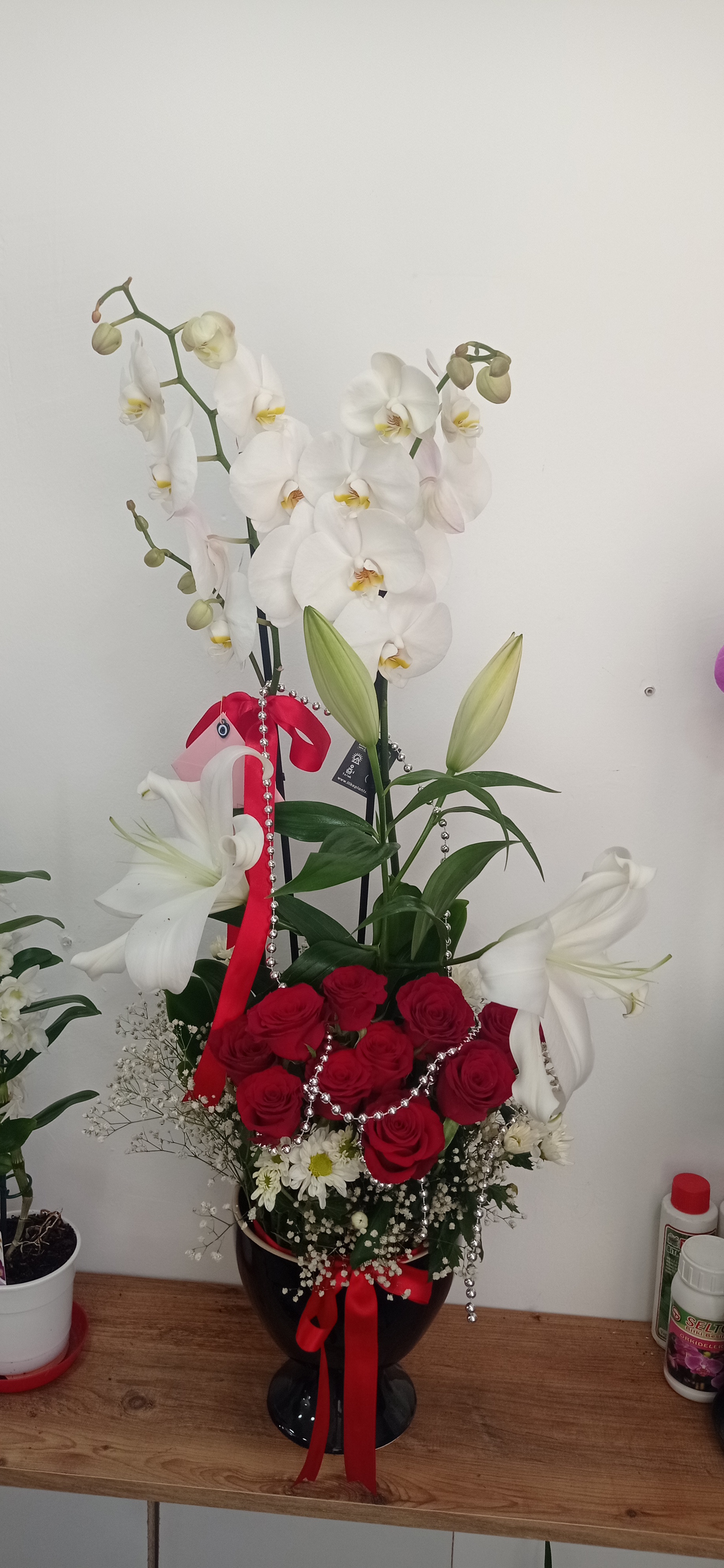 Orkide ve gül demeti - Görsel 2