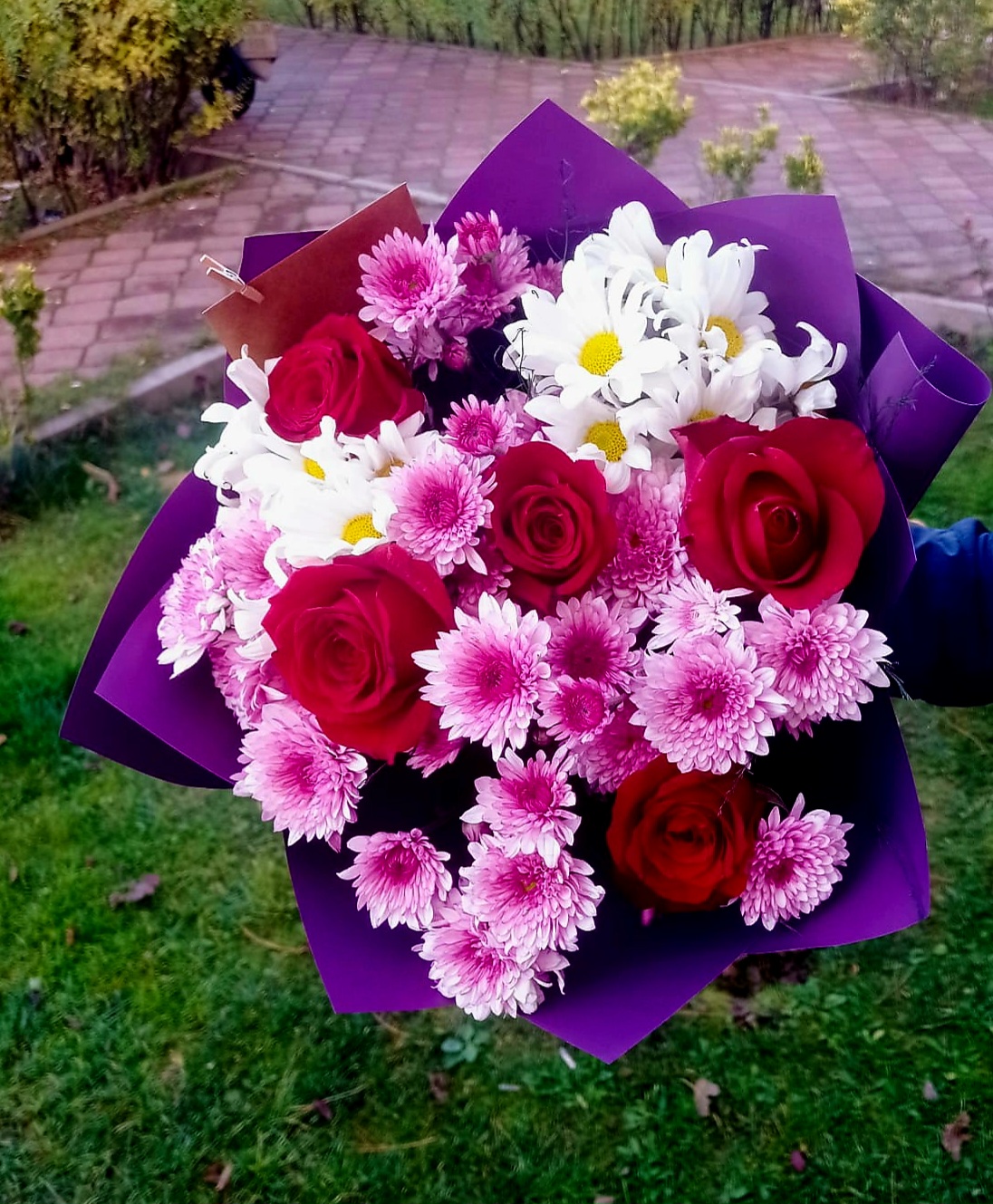 5 güllü karma Buket  - Görsel 2