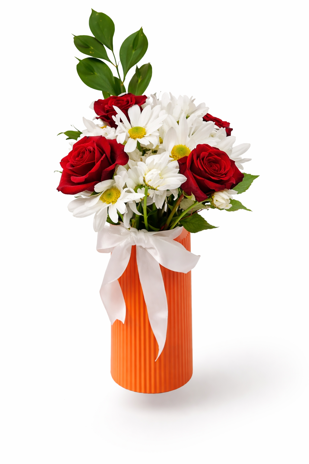 Vazoda gül ve papatya - Görsel 2